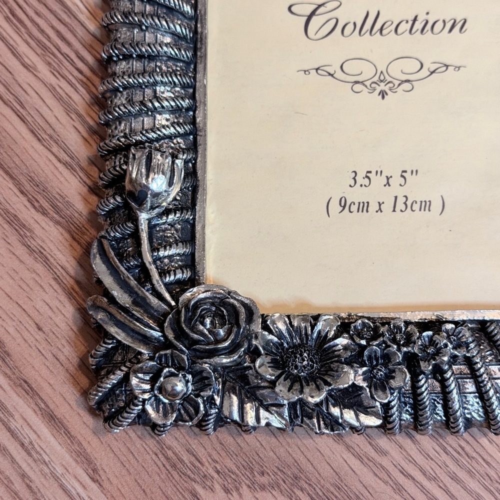Ornate Silver Tone Floral Picture Frame - Silver Home Decor Renaissance Coll - Picture 2 of 11